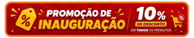 Promoção de inauguração — 10% de desconto em todos os produtos